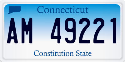 CT license plate AM49221