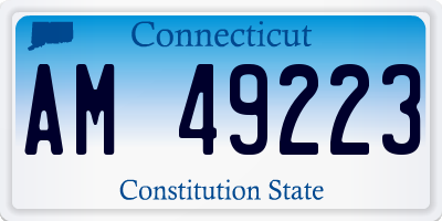 CT license plate AM49223