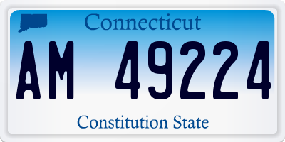 CT license plate AM49224