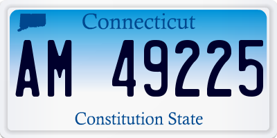 CT license plate AM49225