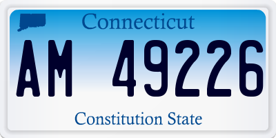 CT license plate AM49226