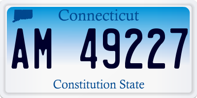 CT license plate AM49227