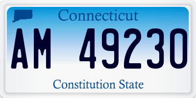 CT license plate AM49230