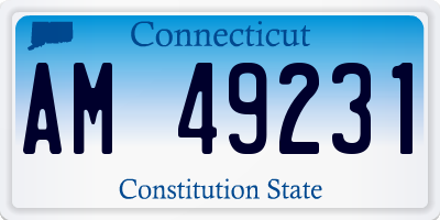 CT license plate AM49231