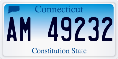 CT license plate AM49232