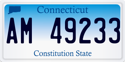 CT license plate AM49233