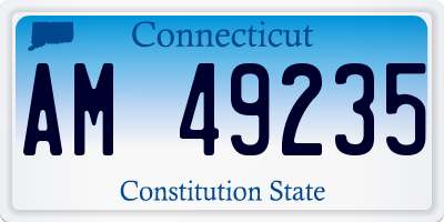 CT license plate AM49235