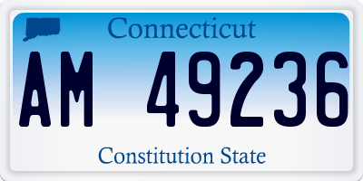 CT license plate AM49236