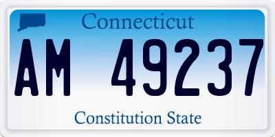 CT license plate AM49237