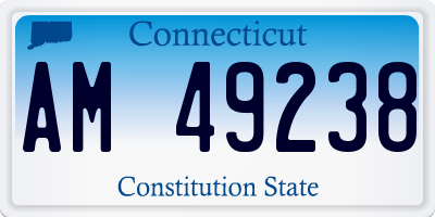 CT license plate AM49238
