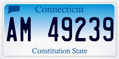 CT license plate AM49239