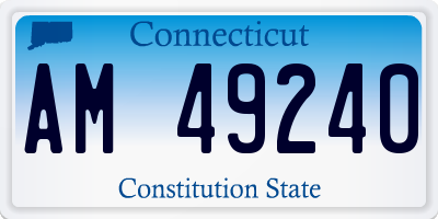 CT license plate AM49240