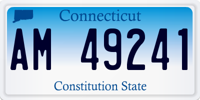 CT license plate AM49241
