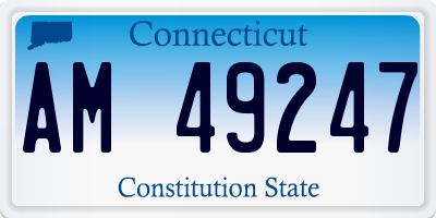 CT license plate AM49247