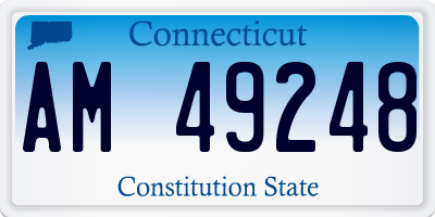 CT license plate AM49248