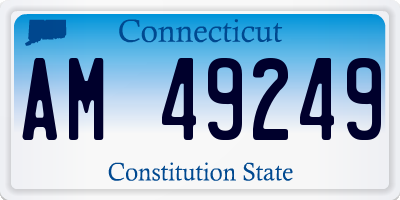 CT license plate AM49249