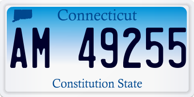CT license plate AM49255
