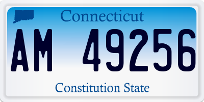 CT license plate AM49256