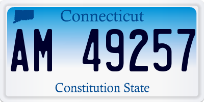 CT license plate AM49257