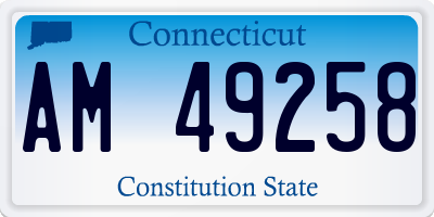 CT license plate AM49258
