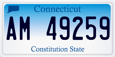 CT license plate AM49259