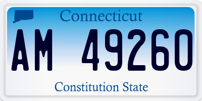 CT license plate AM49260