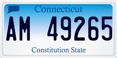 CT license plate AM49265