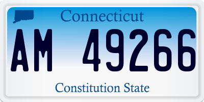 CT license plate AM49266