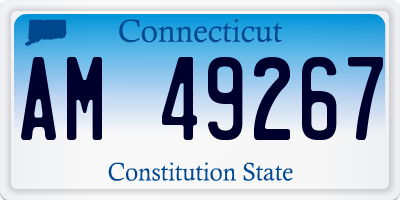 CT license plate AM49267