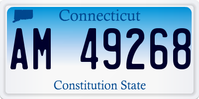 CT license plate AM49268