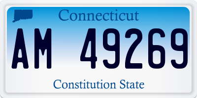 CT license plate AM49269