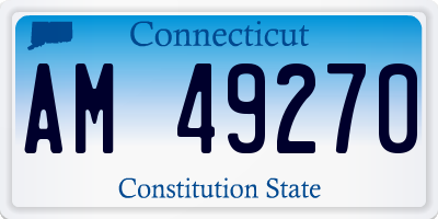 CT license plate AM49270