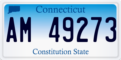 CT license plate AM49273