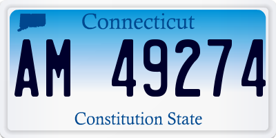 CT license plate AM49274