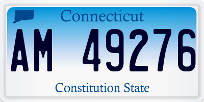 CT license plate AM49276