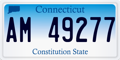 CT license plate AM49277