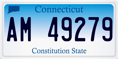 CT license plate AM49279