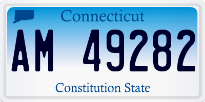 CT license plate AM49282