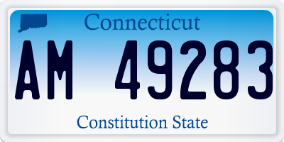 CT license plate AM49283