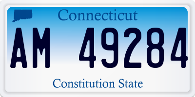CT license plate AM49284