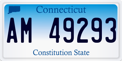 CT license plate AM49293