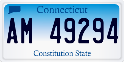 CT license plate AM49294