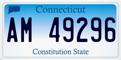 CT license plate AM49296