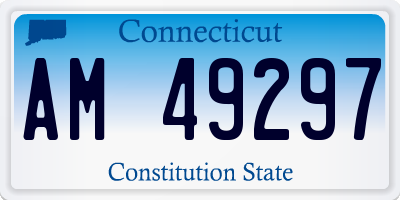 CT license plate AM49297