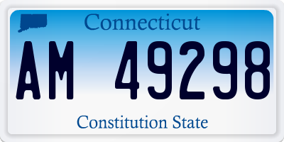 CT license plate AM49298