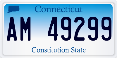 CT license plate AM49299