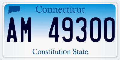 CT license plate AM49300
