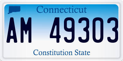 CT license plate AM49303