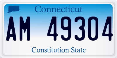 CT license plate AM49304
