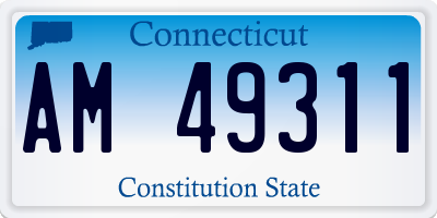 CT license plate AM49311